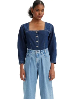 Рубашка MILO DENIM BLOUSE MED INDIGO - WORN IN