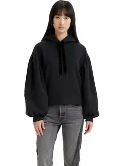 Худи AKANE RUSCHED HOODIE BLACKS