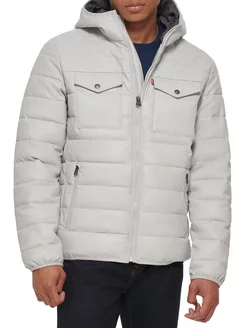 Пуховик Men Double Pocket Stretch Quilted Down Jacket