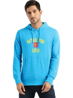 Худи PRINTED HOODIE WITH KANGAROO POCKETS