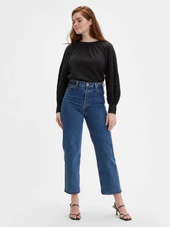 Джинсы Ribcage High Waist Ankle Straight Leg Dark Mineral