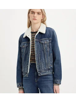 Джинсовая куртка женская шерпа Levi's