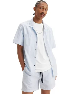 Рубашка The Standard Camp Shirt Med Indigo - Worn In